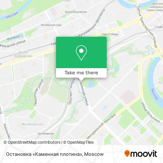 Остановка «Каменная плотина» map