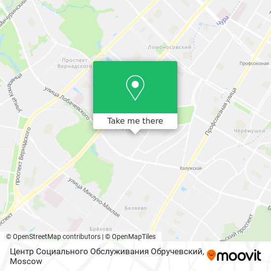 Центр Социального Обслуживания Обручевский map