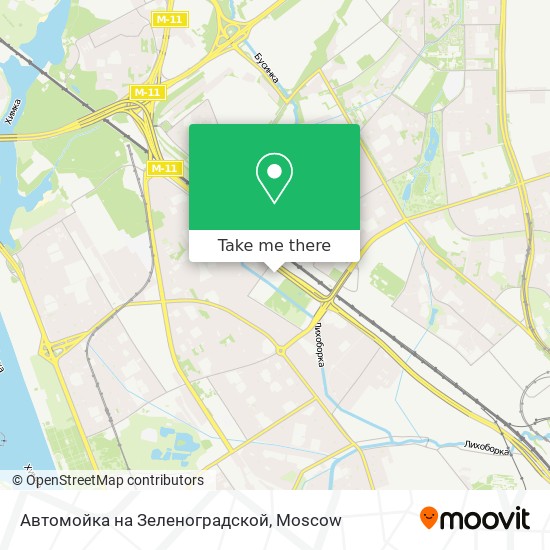 Автомойка на Зеленоградской map