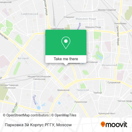 Парковка 3й Корпус РГГУ map