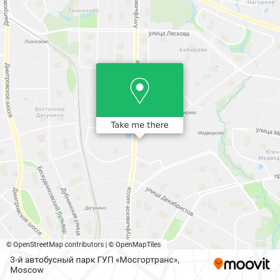 3-й автобусный парк ГУП «Мосгортранс» map