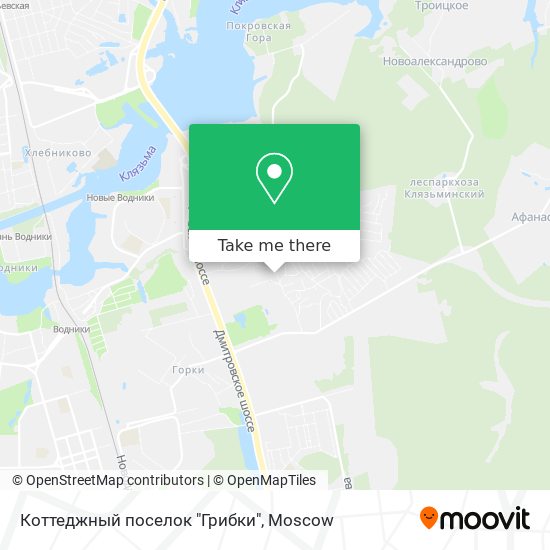 Коттеджный поселок "Грибки" map