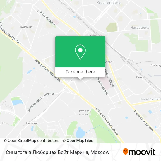 Синагога в Люберцах Бейт Марина map