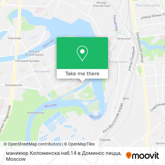 маникюр Коломенска наб.14 в Доминос пицца map