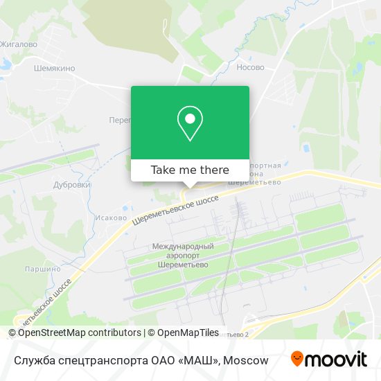 Служба спецтранспорта ОАО «МАШ» map