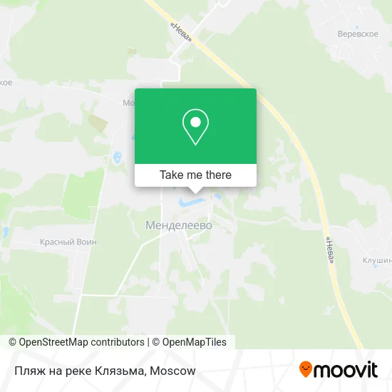 Пляж на реке Клязьма map