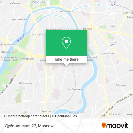 Дубининская 27 map