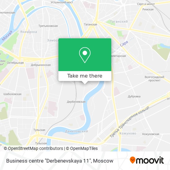 Business centre "Derbenevskaya 11" map
