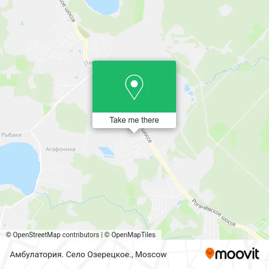 Амбулатория. Село Озерецкое. map