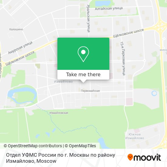 Отдел УФМС России по г. Москвы по району Измайлово map