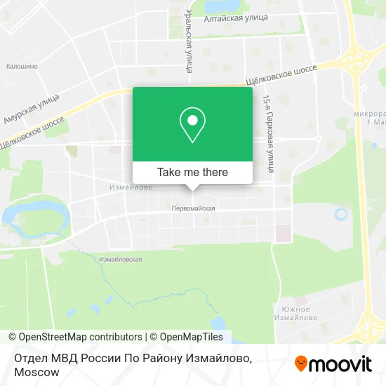 Отдел МВД России По Району Измайлово map