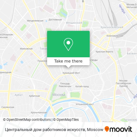 Центральный дом работников искусств map