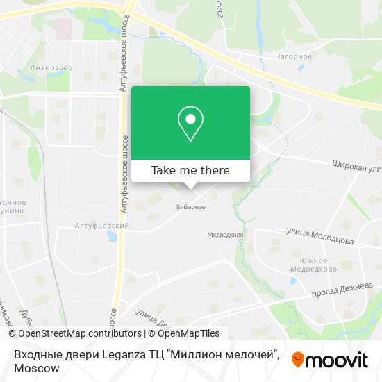 Входные двери Leganza ТЦ "Миллион мелочей" map