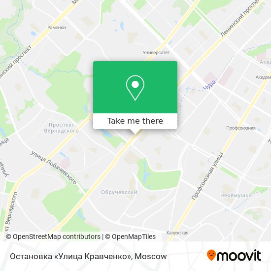 Остановка «Улица Кравченко» map