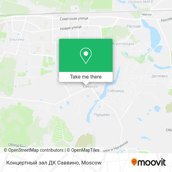 Концертный зал ДК Саввино map