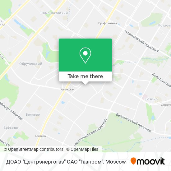 ДОАО "Центрэнергогаз" ОАО "Газпром" map