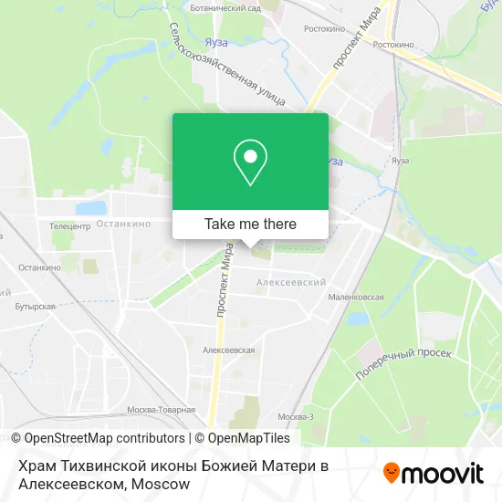 Храм Тихвинской иконы Божией Матери в Алексеевском map