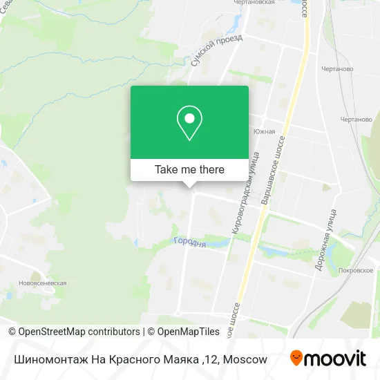 Шиномонтаж На Красного Маяка ,12 map