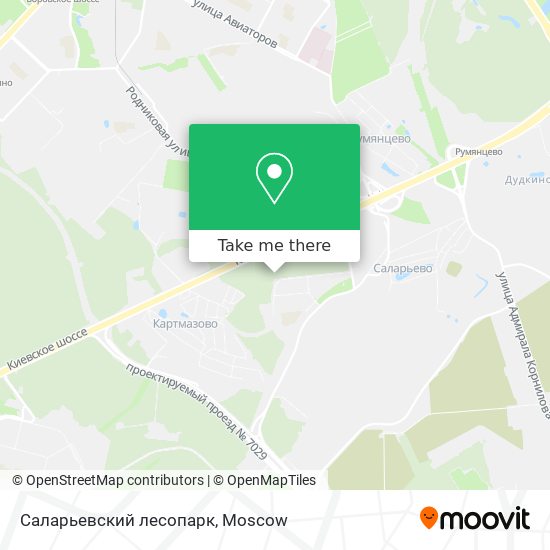 Саларьевский лесопарк map