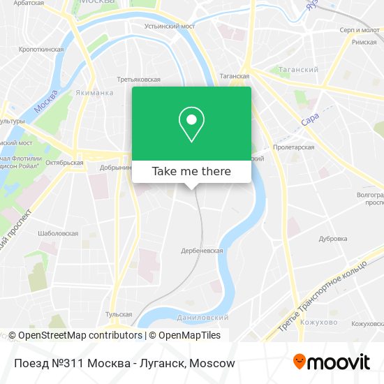 Поезд №311 Москва - Луганск map