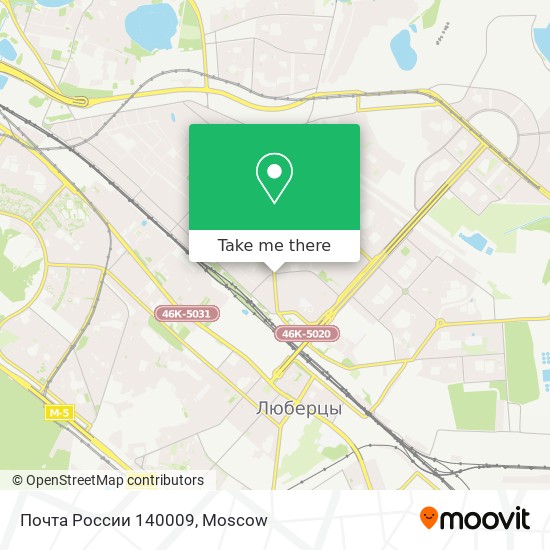 Почта России 140009 map