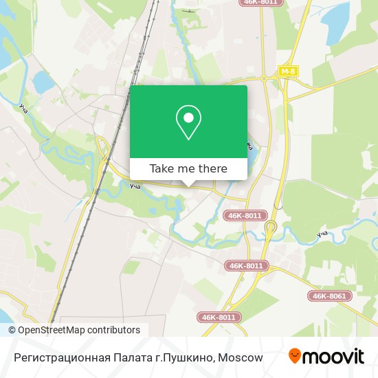 Регистрационная Палата г.Пушкино map