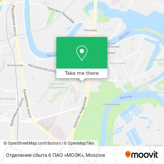 Отделение сбыта 6 ПАО «МОЭК» map