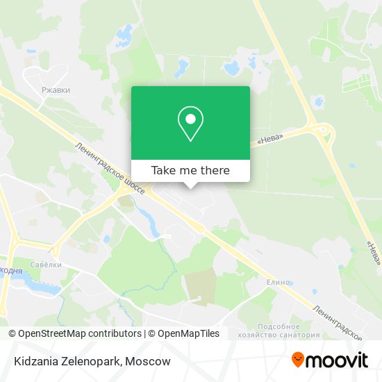 Kidzania Zelenopark map
