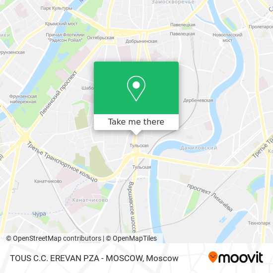 TOUS C.C. EREVAN PZA - MOSCOW map