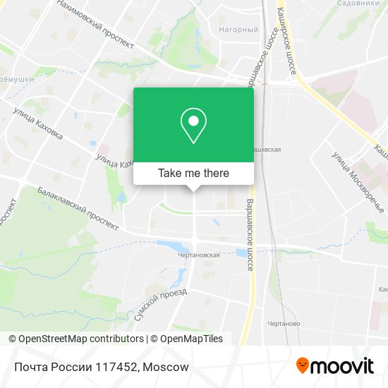 Почта России 117452 map
