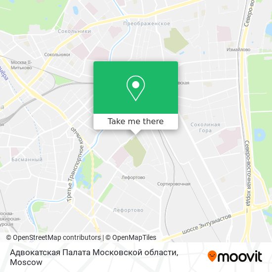 Адвокатская Палата Московской области map
