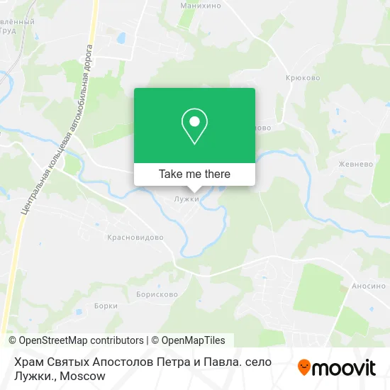 Храм Святых Апостолов Петра  и Павла. село Лужки. map