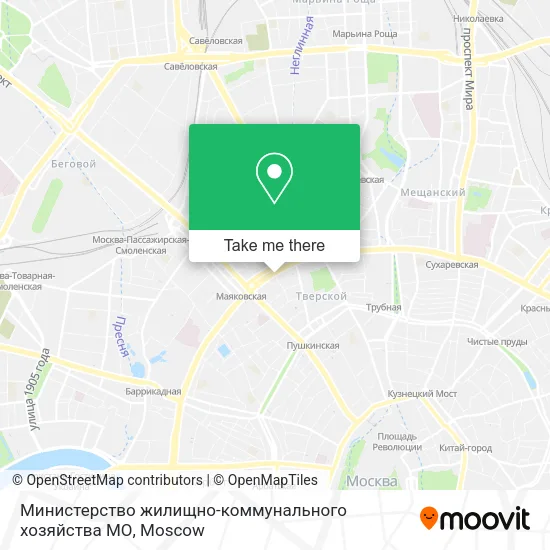 Министерство жилищно-коммунального хозяйства МО map