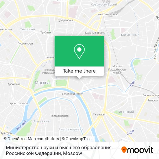 Министерство науки и высшего образования Российской Федерации map