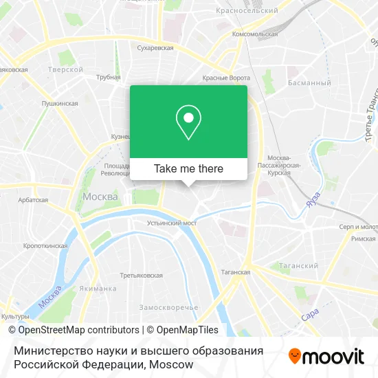 Министерство науки и высшего образования Российской Федерации map