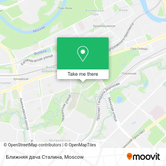 Ближняя дача Сталина map