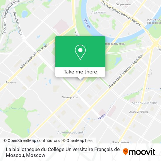 La bibliothèque du Collège Universitaire Français de Moscou map