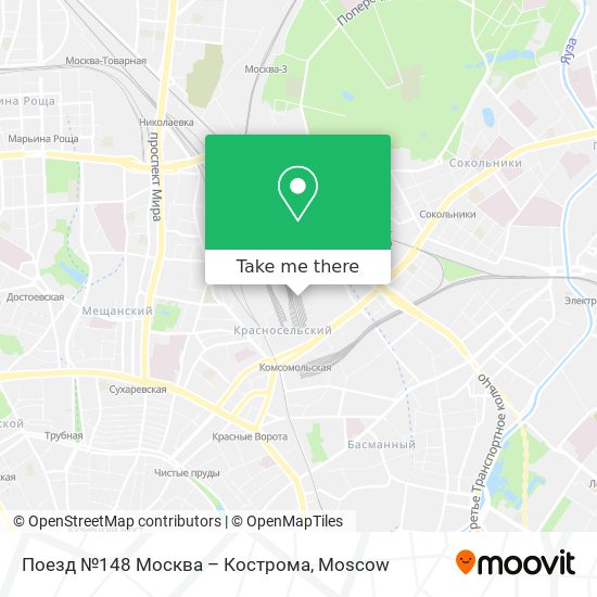 Поезд №148 Москва – Кострома map