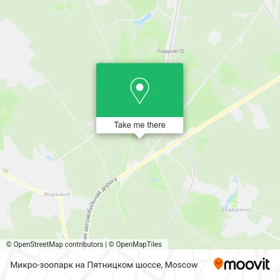 Микро-зоопарк на Пятницком шоссе map