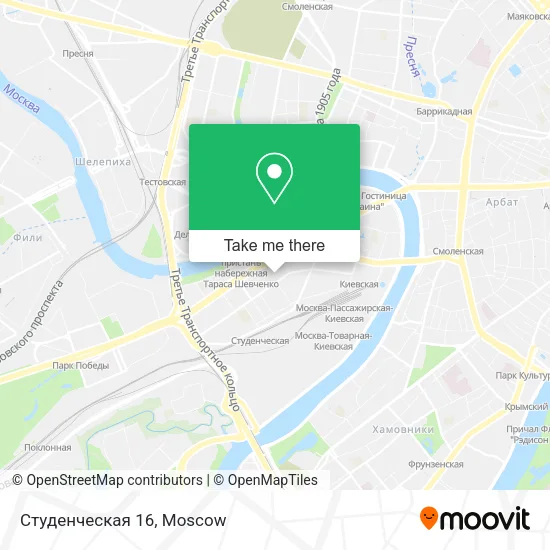 Студенческая 16 map