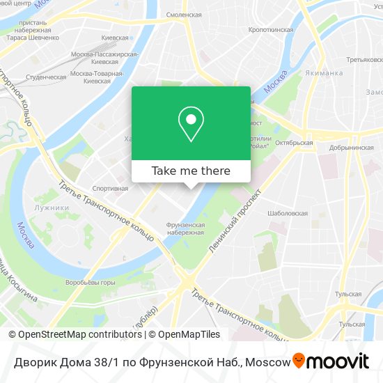 Дворик Дома 38 / 1 по Фрунзенской Наб. map