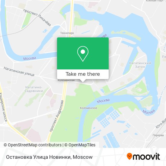 Остановка Улица Новинки map