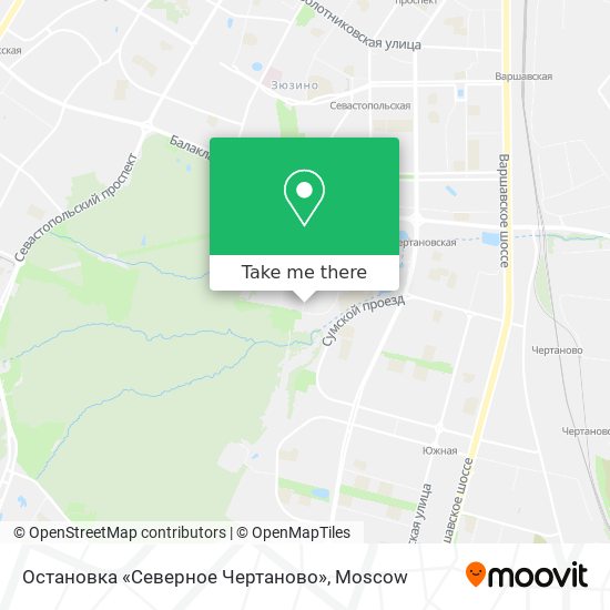 Остановка «Северное Чертаново» map