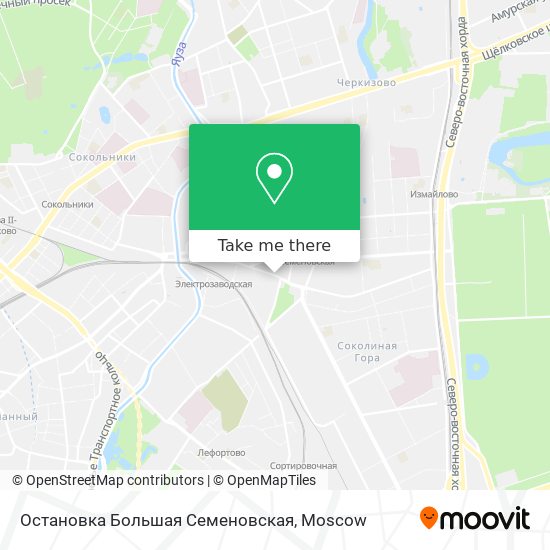 Остановка Большая Семеновская map