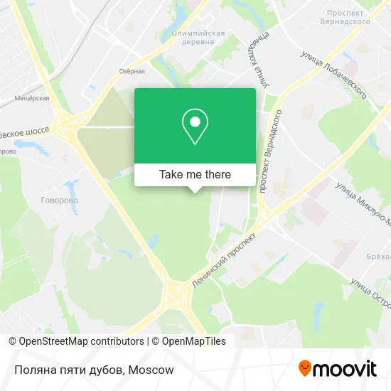 Поляна пяти дубов map
