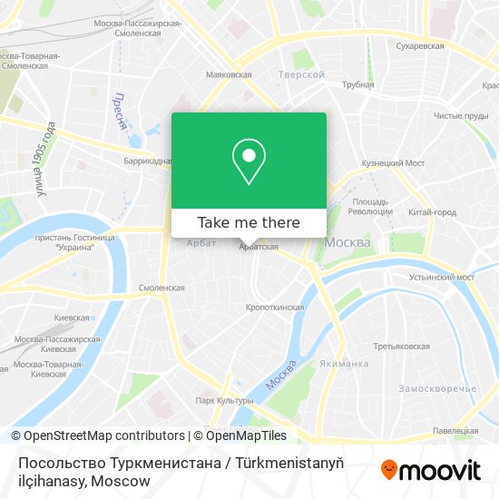 Посольство Туркменистана / Türkmenistanyň ilçihanasy map