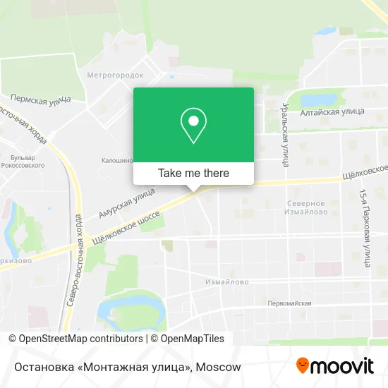 Остановка «Монтажная улица» map