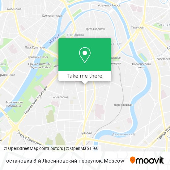 остановка 3-й Люсиновский переулок map