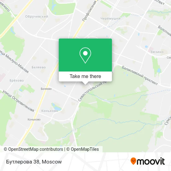 Бутлерова 38 map