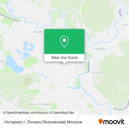 Нотариус г. Лосино-Петровский map